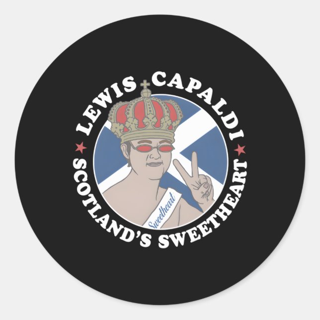 Sticker Rond Lewis Capaldi Â€"L'Amour De L'Ecosse (Devant)