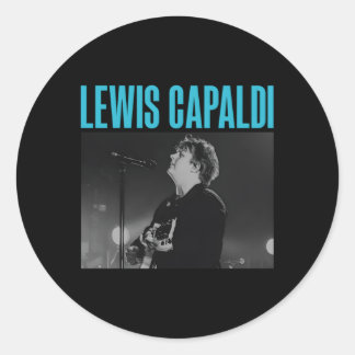 Sticker Rond Lewis Capaldi €"Photo en direct