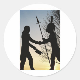 Sticker Rond Lewis et Clark