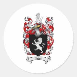 Sticker Rond Lewis Family Crest - Lewis Armoiries