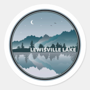Sticker Rond Lewisville Lake Texas Réflexion