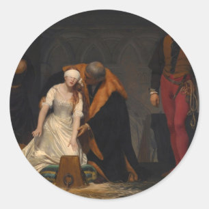 Sticker Rond L'exécution de Madame Jane Grey