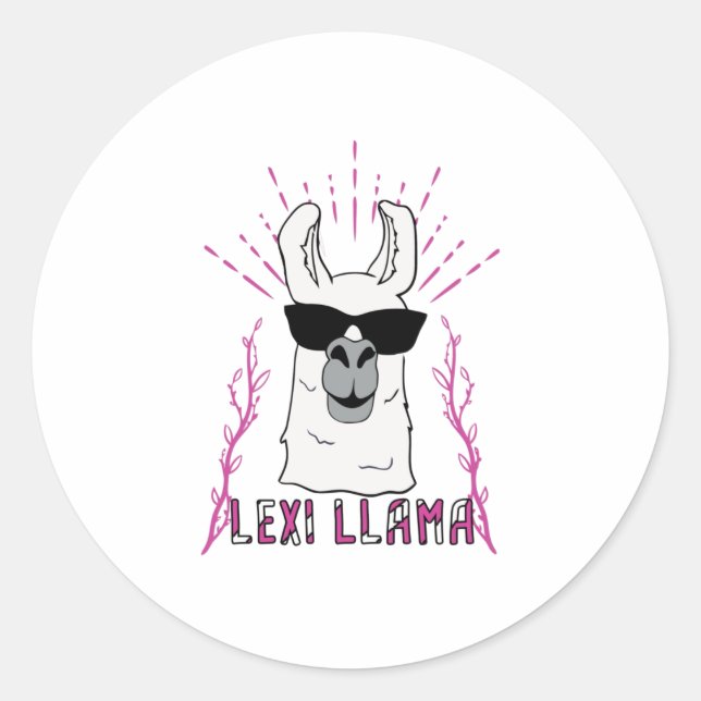 Sticker Rond Lexi Llama (Devant)