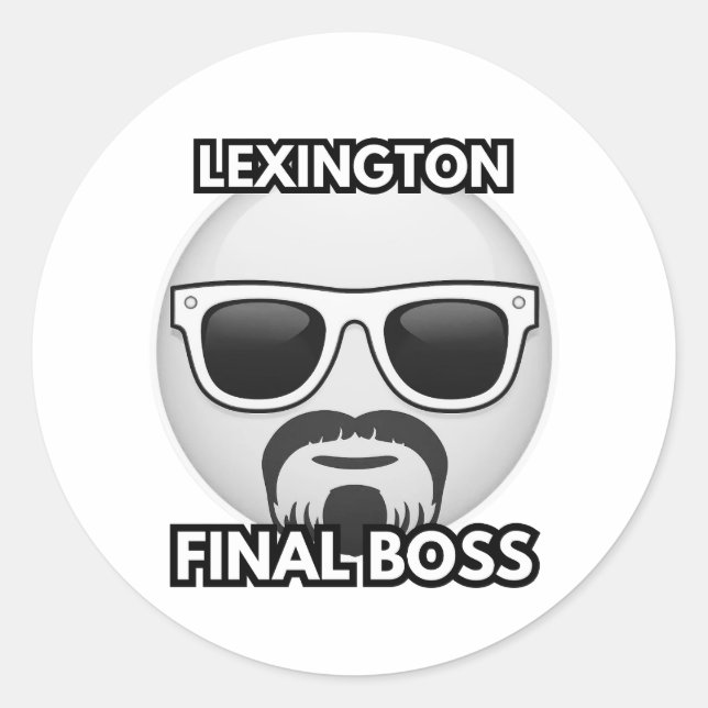 Sticker Rond Lexington Boss Final Émoji Cool (Devant)
