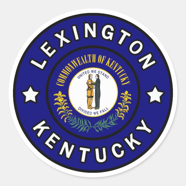 Sticker Rond Lexington Kentucky (Devant)