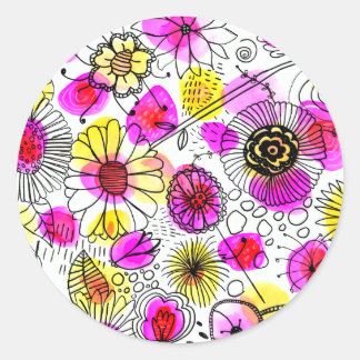 Sticker Rond L'explosion du pack à collants brillant!