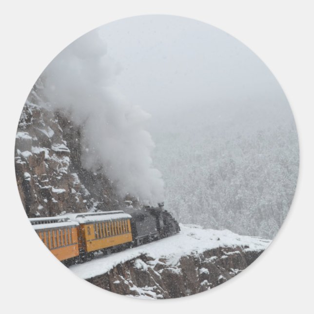 Sticker Rond L'Express polaire fait le tour (Devant)