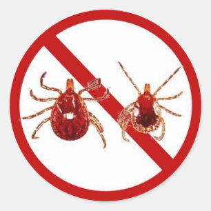 Sticker Rond LG. Stickers, Lyme Disease Awareness (Blanc)