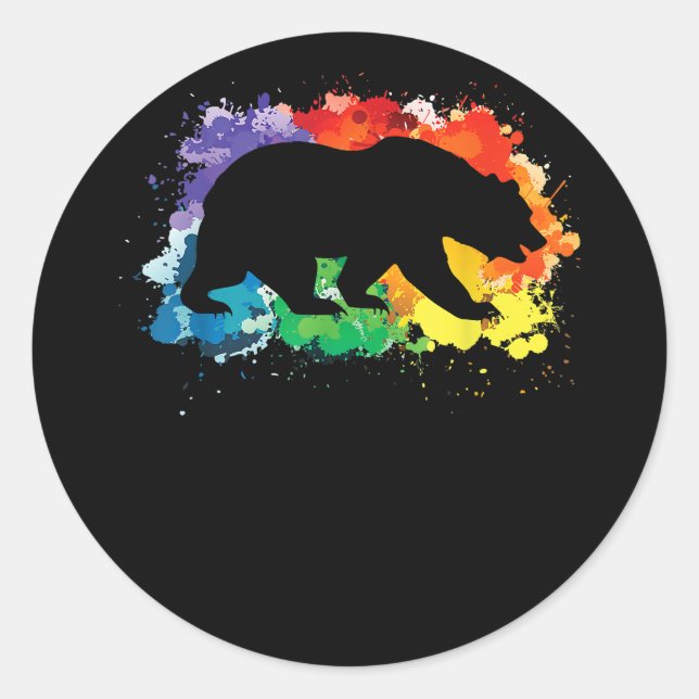 Sticker Rond LGBT Drapeau Sons Gay Je suis en copie (Devant)