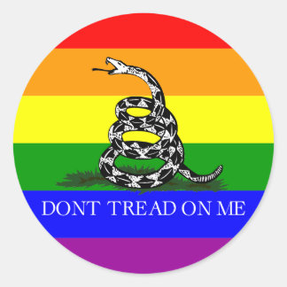 Sticker Rond LGBT Gadsden