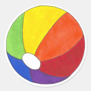 Sticker Rond LGBT Gay pride Rainbow Beach Ball Été Amusement