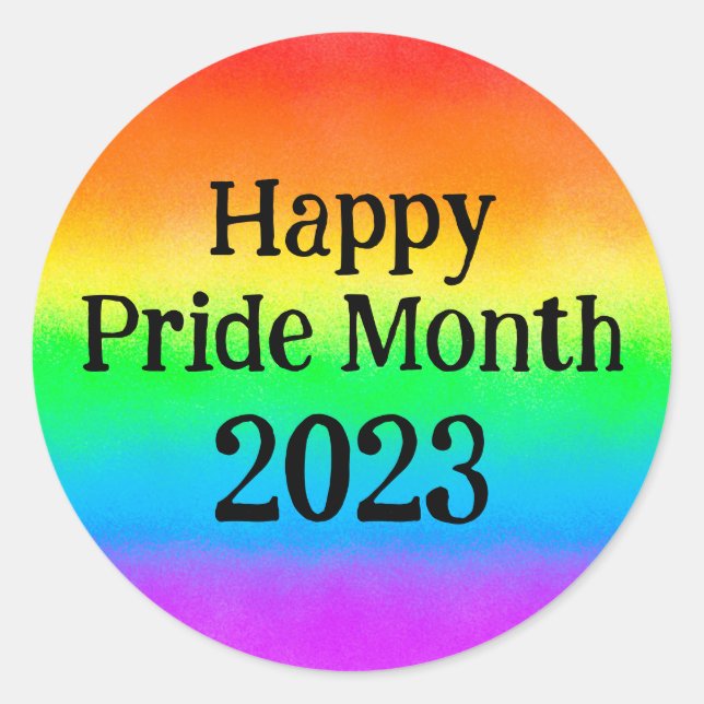 Sticker Rond LGBT Happy Pride Mois Citation Année personnalisée (Devant)