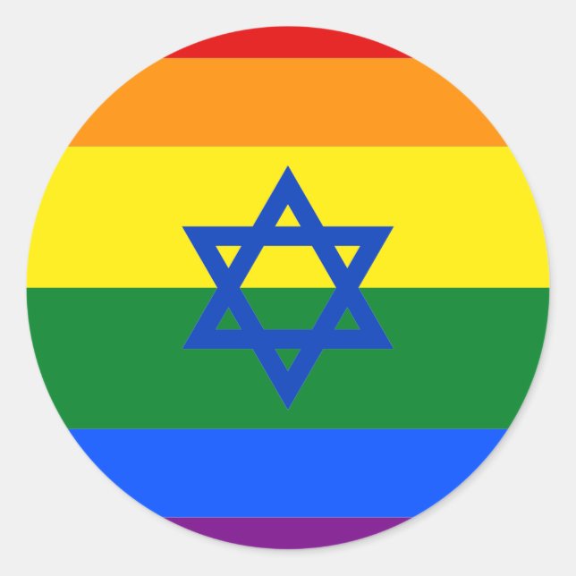 Sticker Rond LGBT Israël (Devant)