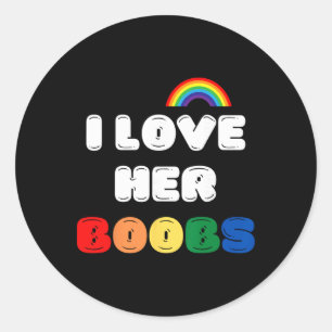 Sticker Rond Lgbtq+ Lesbiennes Couples Correspondants Complimen