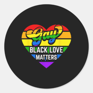 Sticker Rond Lgbtq Résiste Au Poing Gay pride Black Love S Sens