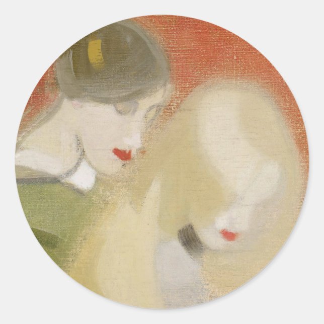 Sticker Rond L'héritage familial, Helene Schjerfbeck (Devant)