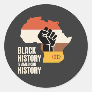 Sticker Rond L'histoire des Noirs est la culture et le patrimoi