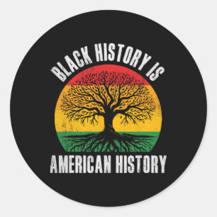 Sticker Rond L'histoire des Noirs est l'histoire américaine Bhm