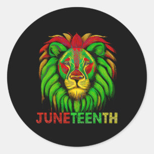 Sticker Rond L'histoire des Roi Noir Africain-Américain
