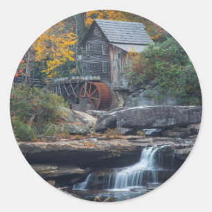 Sticker Rond L'Historique Grist Mill Sur Glade Creek