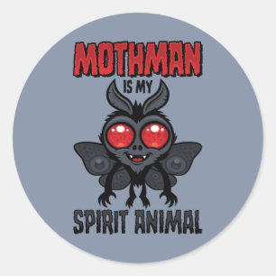 Sticker Rond L'homme aux ailes de papillon est mon animal spiri