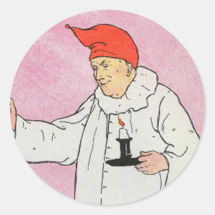 Sticker Rond L'homme dans la lune mère oie rime de la pépinière