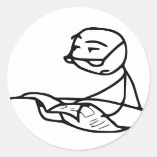 Sticker Rond L'homme du journal