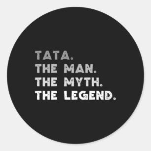 Sticker Rond L'Homme Le Mythe La Légende Cool Tata