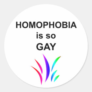 Sticker Rond L'homophobie est si gay