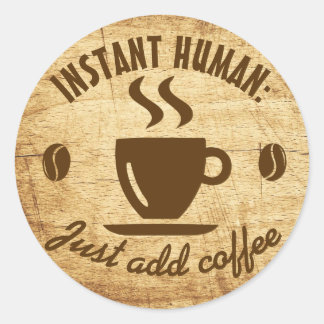 Sticker Rond L'Humour de Lover en bois Patiné Typographie
