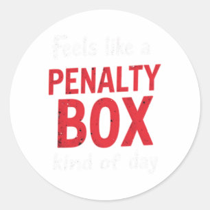 Sticker Rond L'humour hockey ressemble à une journée en cage de