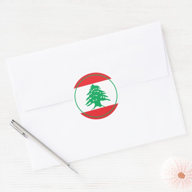 Sticker Rond liban (Enveloppe)