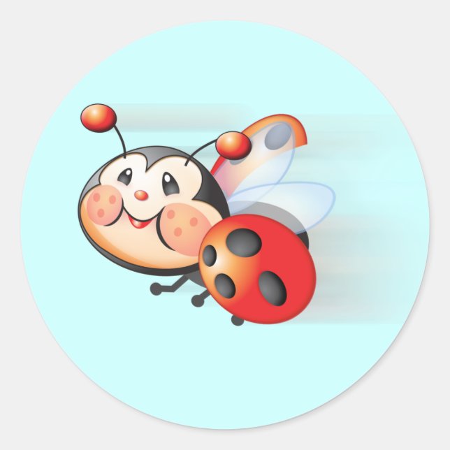 Sticker Rond Libby l'autocollant Ladybug (Devant)