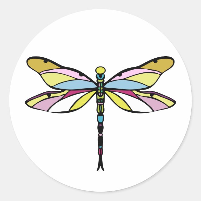 Sticker Rond libellule (Devant)