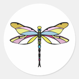 Sticker Rond libellule