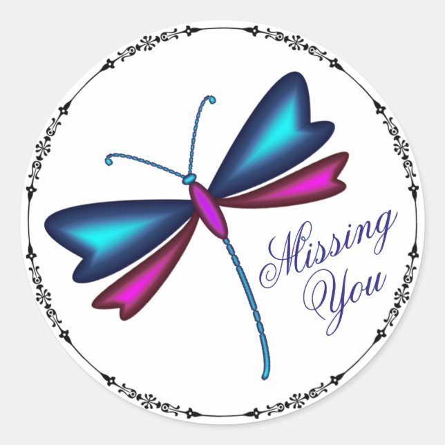 Sticker Rond libellule (Devant)