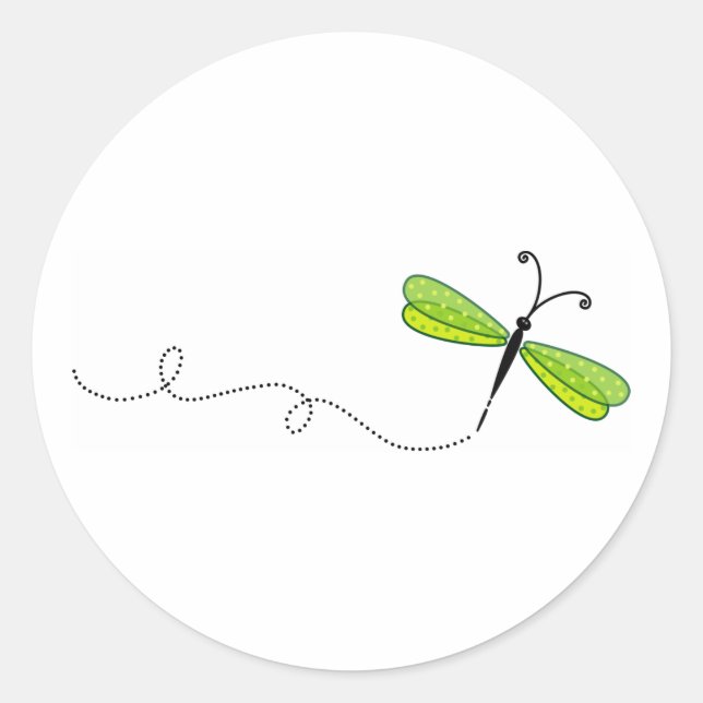 Sticker Rond libellule (Devant)