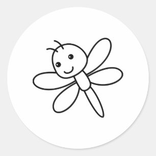 Sticker Rond libellule