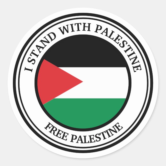 Sticker Rond Libérer la Palestine (Devant)