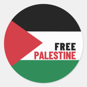 Sticker Rond Libérer la Palestine Drapeau de Palestine Lutt