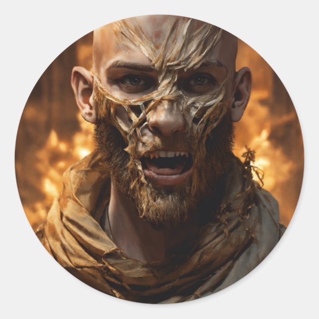 Sticker Rond Libérer l'obscurité : Horde de métal mort (Devant)