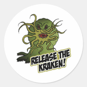 Sticker Rond libérez le kraken