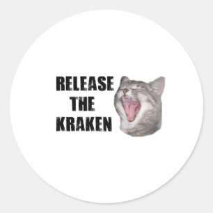 Sticker Rond Libérez le Kraken !