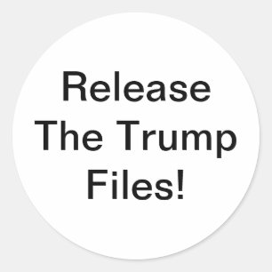 Sticker Rond Libérez les fichiers Trump Jeff Hankamer Artjunkha