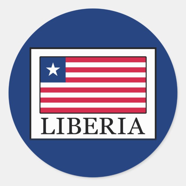 Sticker Rond Libéria (Devant)