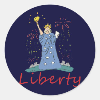 Sticker Rond Liberté