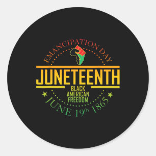 Sticker Rond Liberté afro-américaine Histoire noire 19 juin