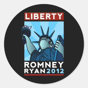 Sticker Rond Liberté de Romney Ryan