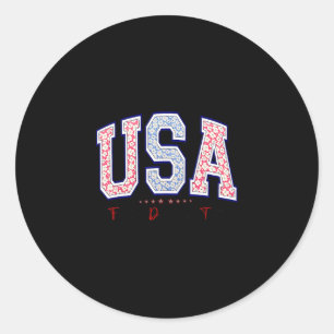 Sticker Rond Liberté Démocratie Vérité États-Unis Anti-trump 4