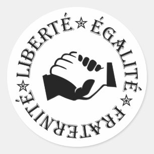 Sticker Rond Liberté, égalité, fraternité